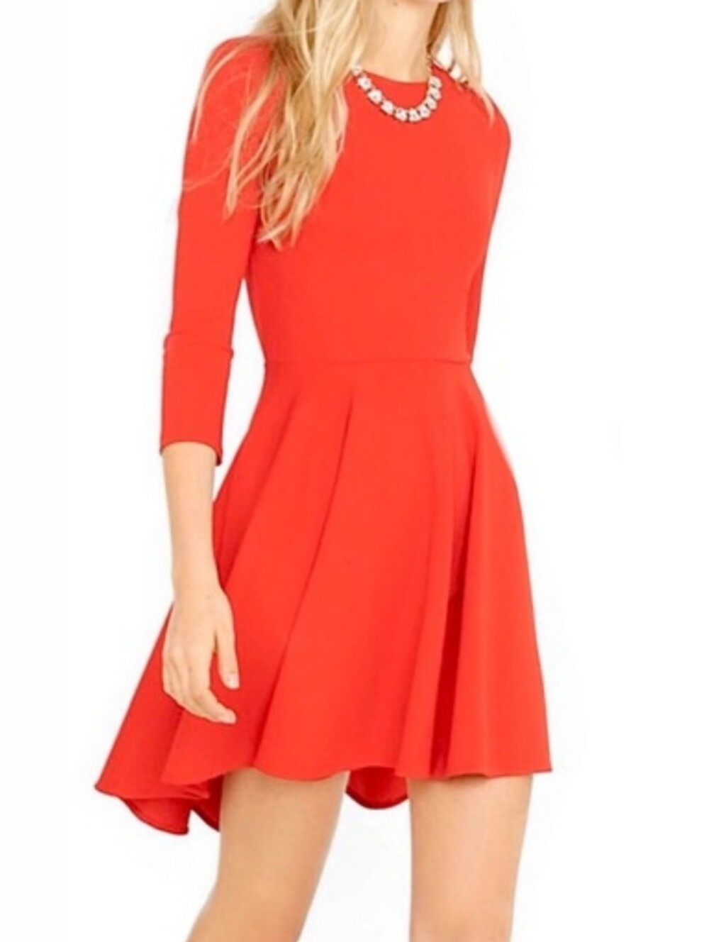 Express - EUC - Red Fit & Flare Skater Dress